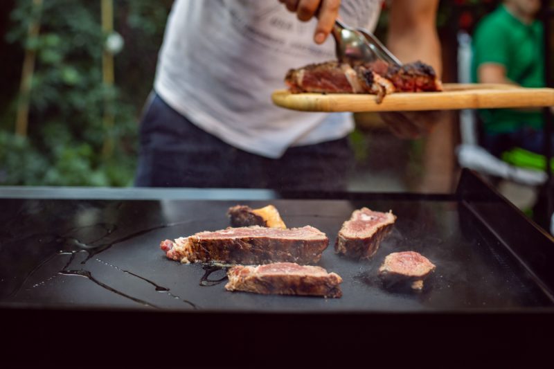 beef on grill ambiental food photography
