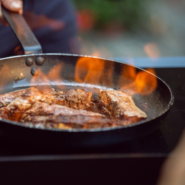 beef on grill ambiental food photography